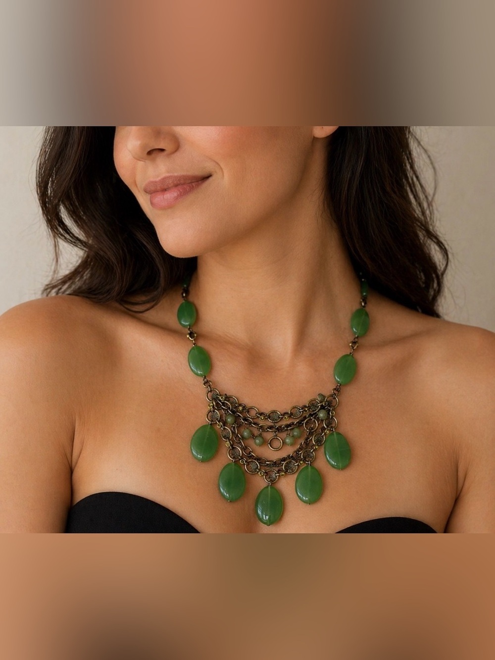 NWT KIAM FAMILY FOR LIA SOPHIA Jade necklace